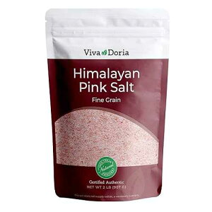 Viva Doria Himalayan Pink Salt, Fine Grain, Certified Authentic, 2 lb (907 g)