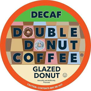 Double Donut Coffee Medium Roast Decaf Coffee Pods, Glazed Donut Flavored, for Keurig K-Cup Machines, 24 Single-Serve Capsules per Box