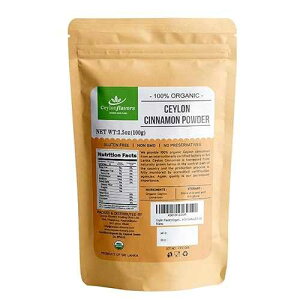Ceylon Flavors Organic Ceylon Cinnamon Powder, Premium Special Grade, Non GMO, Harvested from a USDA Certified Organic Farm in Sri Lanka (3.5 oz) CEYLONFLAVORS FRESH AND PURE Ceylon Flavors Organic Ceylon Cinnamon Powd