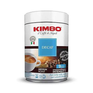 Kimbo Decaf Medium Roast Ground Coffee / 9/13 Intensity / Full-Body with Rich and Smooth Flavor / Italian Quality / 8.8 oz Can