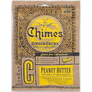 Chimes �s�[�i�b�c�o�^�[�W���W���[�`���[�A5�I���X (1�p�b�N) Chimes Peanut Butter Ginger Chews, 5 Ounce (Pack of 1)