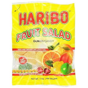 �n���{�[ �O�~ - �t���[�c�T���_ - 5�I���X Haribo Gummies - Fruit Salad - 5 oz