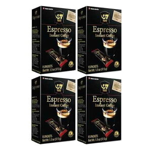 Trung Nguyen G7 Instant Coffee Espresso Strong and Bold Instant Vietnamese Coffee (15 Packets/Box, 4-Pack)
