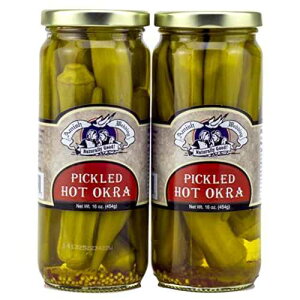 Amish Wedding Hot Pickled Okra 16oz (Pack of 2)