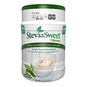Steviva SteviaSweet - �����ȃX�e�r�A�G�L�X���������`�q�g�݊�����Y�������Ö��� (1.3 �I���X) Stevita Steviva SteviaSweet - Pure Stevia Extract Fine Powder NonGMO Low Carb Sweetener (1.3 Ounce)