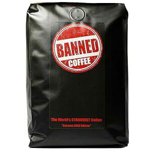 Banned Coffee Whole Bean - World's Strongest High Caffeine Coffee That Shouldn't Be Allowed - Bold Medium -Dark Roast Arabica & Robusta Blend - Extreme Energy & Smooth Flavor - Fresh Roasted in the USA - 32oz (2