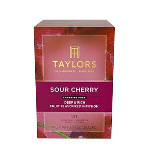 Taylors of Harrogate Sour Cherry, Herbal Tea, Individually Wrapped Bags, 20 Count (Pack of 6), Deep, Complex and Rich, Caffeine-Free, Enjoy Hot or Iced, 120 Teabags Total