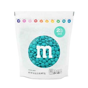 M&M'S Aqua Milk Chocolate Candy, 2lbs of M&M'S in Resealable Pack for Candy Bars, Birthday Parties, Graduations, Dessert Tables & DIY Favors M&M'S WORLD M&M'S Aqua Milk Chocolate Candy, 2lbs of M&M'S in Res