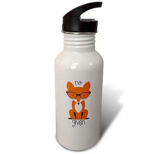 3dRose No Fox Given Flip Straw 21oz Water Bottle