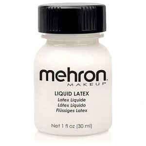 Mehron Makeup Liquid Latex / SFX Makeup / Halloween / Latex Glue for Skin / Prosthetic Glue 1 fl oz (30 ml) (Clear Flesh) / Made in the USA