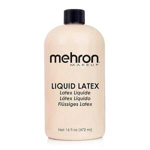 Mehron Makeup Liquid Latex / SFX Makeup / Halloween Latex Makeup / Latex Glue for Skin / Prosthetic Glue 9 fl oz (266 ml) (Clear Flesh)