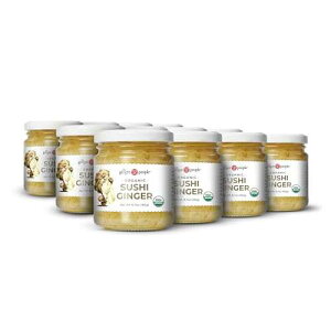 The Ginger People Organic Pickled Sushi Ginger, No Artificial Ingredients, 26.5 oz (Pack of 6)
