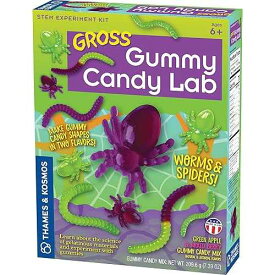 グロス グミ キャンディ ラボ - ミミズとクモ! Sweet Science STEM 実験キット、クールな形と色の植物ベースのグミキャンディを自分で作ろう / 化学を学ぶ / 見た目はひどい、味は最高 Thames & Kosmos Gross Gummy Candy Lab - Worms & Spiders