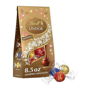 リンツ リンドール アソート チョコレート トリュフ 8.5 オンス バッグ Lindt LINDOR Assorted Chocolate Candy Truffles, Assorted Valentine's Day Chocolate with Smooth, Melting Center, 8.5 oz. Bag
