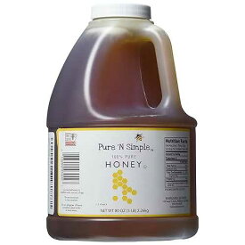 Pure N Simple 100% ピュアハニー、5 ポンド (80 オンス) バルクサイズ (1) Pure N Simple 100% Pure Honey, 5 lb (80 oz) Bulk Size (1)