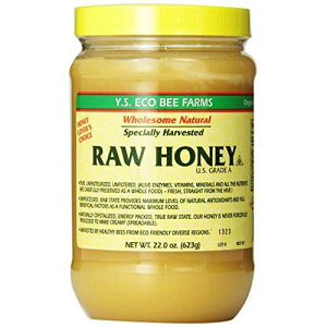 YS Eco Bee Farms ���I�� - 22 �I���X (4 �p�b�N) YS Royal Jelly/Honey Bee Y.S. Eco Bee Farms Raw Honey - 22 oz (4 Pack)