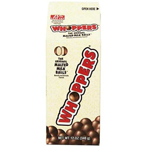 ホッパーズ モルトミルクボール WHOPPERS Chocolate Malted Milk Balls Candy, 12 Ounce (Pack of 6)