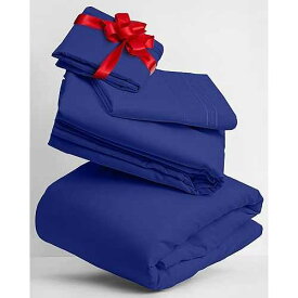 Mellanni Split King Sheets Set - 5 PC Iconic Collection Bedding - Hotel Luxury, Extra Soft, Cooling Bed Sheets - Wrinkle, Fade, Stain Resistant (Split King, Royal Blue)