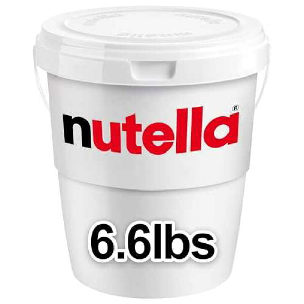 ヌテラ チョコレート ヘーゼルナッツ スプレッド、フードサービス用バルクサイズ 6.6 ポンド タブ、6.6 ポンド (2 個パック) Nutella Hazelnut Spread Food Service Tub, Baking Supplies, Great For Restaurants And Bakeries, Two Bulk Tubs