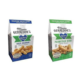 Mama Geraldine s Gluten-Free Aged Cheddar and Parmesan Herb Cheese Straws High Protein, Savory, Flavor-Forward, Zero Sugar, Southern Crunchy Snack, Family Recipe, 4.5 oz Box, 4-Pack