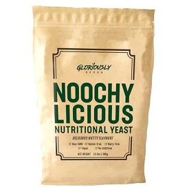 Gloriously Vegan Gloriously Noochy Licious - Premium Vegan Cheese Alternative / Nutritional Yeast Flakes / Non-GMO, Gluten-Free, Dairy-Free, Low-Calorie / Ideal for Vegan Mac & Cheese, Pizza, Sauces & More - 13.6 oz