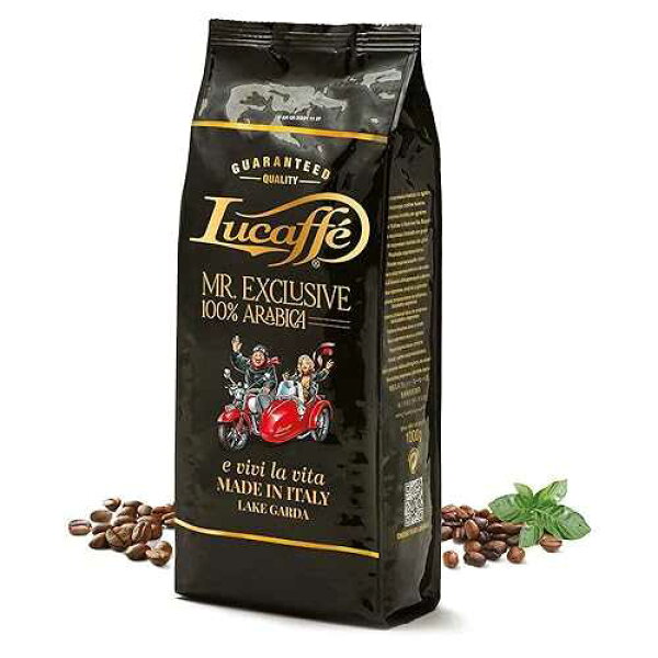 Lucaffe Mr. Exclusiv 100% Arabica Italian Espresso Coffee beans Medium to Dark Roast 1kg. (2.2 Lbs)