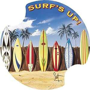 Thirstystone Starting Lineup Surf's Up! Car Cup Holder Coaster, 2-Pack (DKSW2)