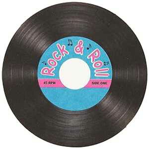 bN[ R[h R[X^[ p[eB[ ANZT[ (1 ) (8 /pbN) Beistle Rock & Roll Record Coasters Party Accessory (1 count) (8/Pkg)