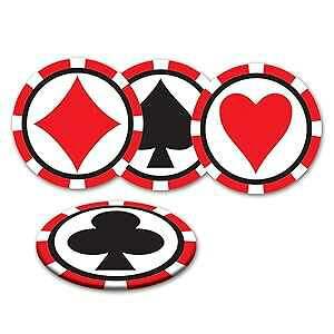 Beistle Casino Coasters (asstd designs) (8/Pkg)