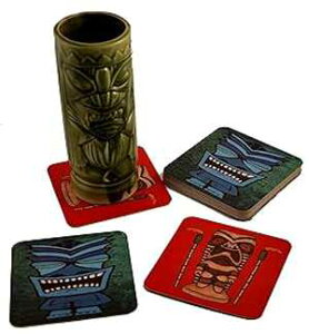 Tiki Bar nCAhNJNeR[X^[ 20  20 Tiki Bar Hawaiian Drink Cocktail Coasters