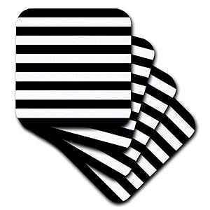 3dRose cst_56663_2 X^CbVŌIȃXgCv - Ɣ̃XgCvAʖugXgCv - \tgR[X^[A8 Zbg 3dRose cst_56663_2 Stylish Contemporary Stripes-Black and White Striped 