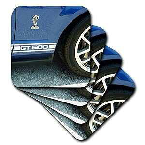 3dRose cst_62392_1 Mustang Lovers Dream Car �\�t�g�R�[�X�^�[ 4 �Z�b�g 3dRose cst_62392_1 Mustang Lovers Dream Car-Soft Coasters, Set of 4