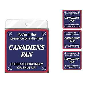 Tree-Free Greetings Canadiens Hockey Fan 4-Pack Artful Coaster Set