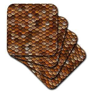 ���Ɛ^�J�̗؂� 3d ���[�Y �v�����g �\�t�g �R�[�X�^�[ (8 �Z�b�g) 3dRose Print of Copper and Brass Scales Soft Coasters (Set of 8)
