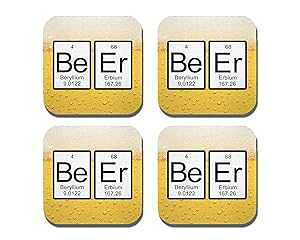 \r[R[X^[ - 4 s[XZbg - lIv - j[͊܂܂܂ Periodic Table Beer Coaster - 4 Piece Set - Neoprene - Neurons Not Included
