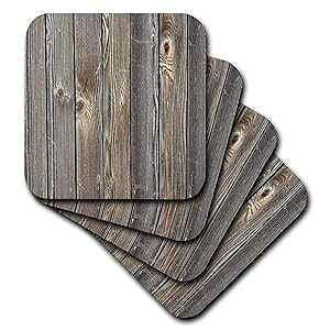 Â؂3d[Yvg - \tgR[X^[A4Zbg (CST_212647_1) 3dRose Print of Old Weathered Wood - Soft Coasters, Set of 4 (CST_212647_1)