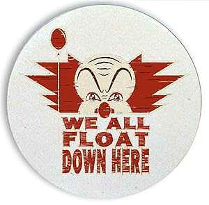 Z~bN Xg[ R[X^[ R[X^[ 4 Zbg - We All Float Down Here ~jV[Y ubN f pfB Hat Shark Ceramic Stone Coaster Coasters Set of Four - We All Float Down Here Miniseries Book Movie Parody