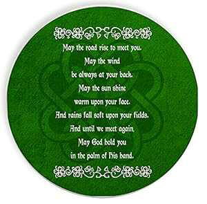 Z~bN Xg[ R[X^[ R[X^[ 4 Zbg - ACh̏j̋F オ܂悤 O[ Pg mbg Hat Shark Ceramic Stone Coaster Coasters Set of Four - Irish Blessing P