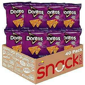 Doritos Flavored Tortilla Chips, Spicy Sweet Chili, 1 Ounce (Pack of 40)