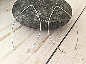 �V���o�[ �X�e�����X ���C���[ �I�[�v�� �t�[�v �C�������O Monarch Jewelry Silver Stainless Wire Open Hoop Earrings