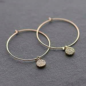 LLNX^S[htBht[vԂ牺COWG[Mtgp Designed by Stacey Jewelry, LLC Sparkly Crystal Gold Filled Hoop Dangly Earrings Jewelry Gift for Women