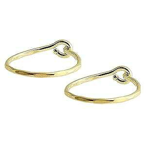 Fashion Art Jewelry 14K Gold Filled 9mm Faceted Small Tiny Thin Hoop Set Earrings Cartilage Nose Ring Piercing (9mm 22 gauge, 14K Gold filled Faceted)