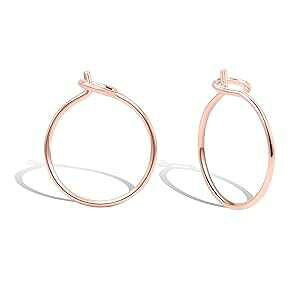 �ɔ� �X���[�� 8mm �t�[�v �C�������O ��p 14K ���[�Y�S�[���h�t�B���h 22 �Q�[�W LUCKYJEWUS Extra Thin Small 8mm Hoop Earrings for Cartilage 14k Rose Gold Filled 22 Gauge