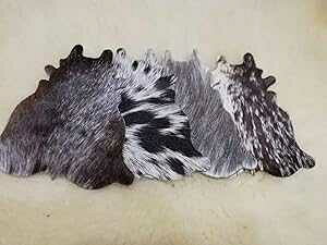 i`̌`̃eB[JbvR[X^[4Zbg - z[fR[V&z[rOACfA Just Cowhide Set of 4 Natural Cow Shape Tea Cup Coasters - Home Decor & Home Living Ideas