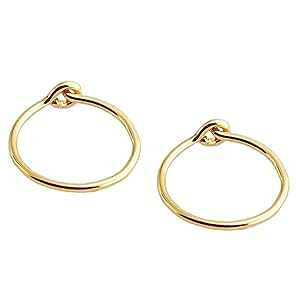 Fashion Art Jewelry 14K Gold Filled 9mm Smooth Small Tiny Thin Hoop Set Earrings Cartilage Nose Ring Piercing (9mm 22 gauge, 14K Gold filled Smooth)