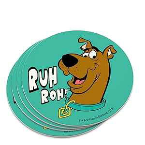 XN[r[hD[ Ruh Roh mxeB R[X^[ Zbg GRAPHICS & MORE Scooby-Doo Ruh Roh Novelty Coaster Set