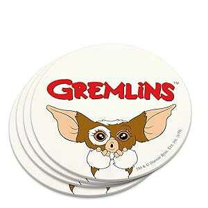 O MYS mxeBR[X^[Zbg GRAPHICS & MORE Gremlins Gizmo Logo Novelty Coaster Set