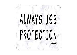 Rogue River Tactical Always Use Protection Bar Drink Coaster Set of 4 Gift Funny Joke Home Kitchen Bar Ware