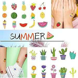 Ooopsi t[c e|[^gD[ qp - 160ȏ̃^gD[ (15) - h   ^gD[XebJ[ q̒ap[eB[̋LOi Ooopsi Fruit Temporary Tattoos for Kids - More Than 160 Tattoos