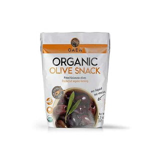 GAEA Authentic Greek Organic Pitted Kalamata Olives snack pack 2.3 ounces (pack of 8)